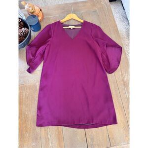 Anna Cate V Neck Purple Mini Dress Size XSmall
